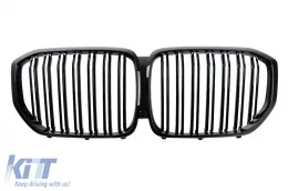 image-74-Zentralnierengitter für BMW X5 G05 18-22 Doppelt Streifen M Look Glänzend Schwarz