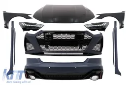 image-20-Zestaw Body Kit do Audi A7 4G Facelift 15-17 Szeroki zderzak Błotniki Maska Reflektory LED