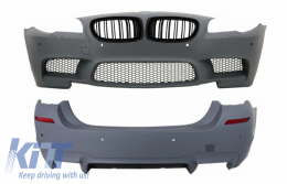image-9-Zestaw Zderzak do BMW serii 5 F10 2011-2017 M5 Design Dyfuzor PDC SRA Kratka