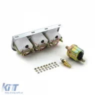 Zusatzinstrumente 3-teiliges Set Öltemperatur Volt Öldruck 52mm Youngtimer Retro Chrom-image-6197610