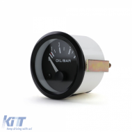 Zusätzliche Instrumenten-Öldruck analog schwarz mit Halterung youngtimer retro beleuchtet-image-6198000